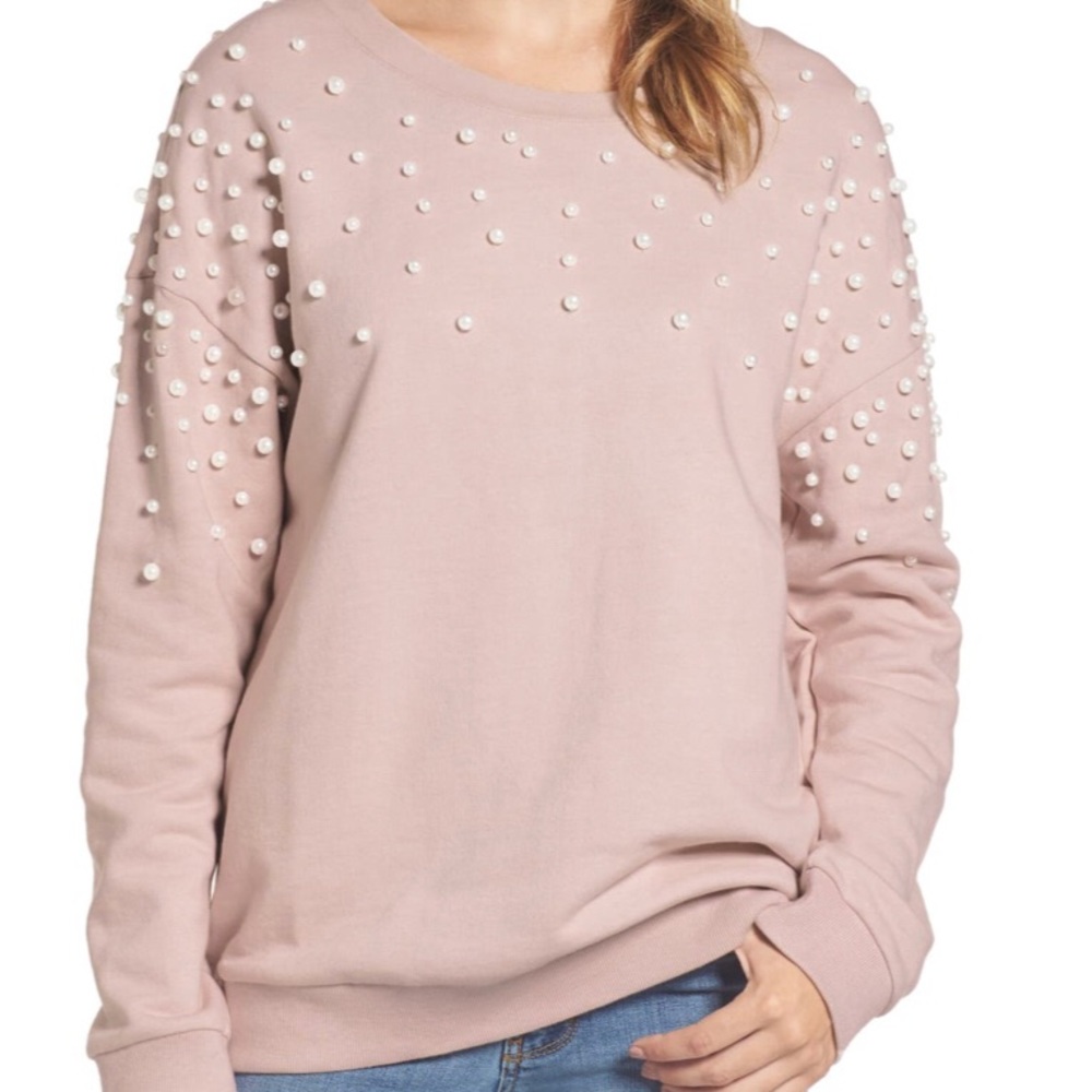 Halogen Beaded Sweatshirt - Size Large